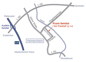 Anfahrtsskizze "Am Fronhof 12-14"